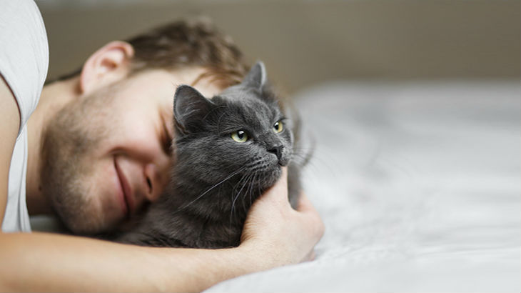 insurance - pet - resources - images - 730x410 - IMG RESP - man lying down with cat 730x410