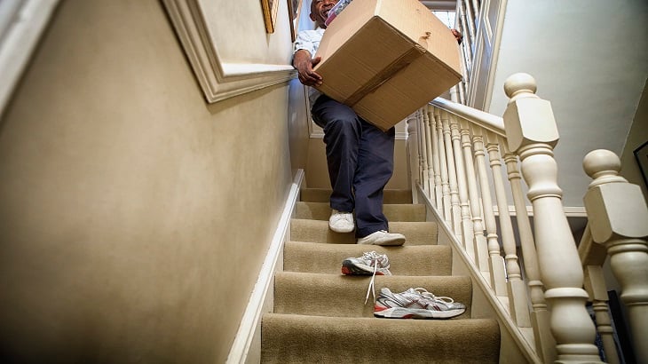 insurance - home insurance - Walking down stairs