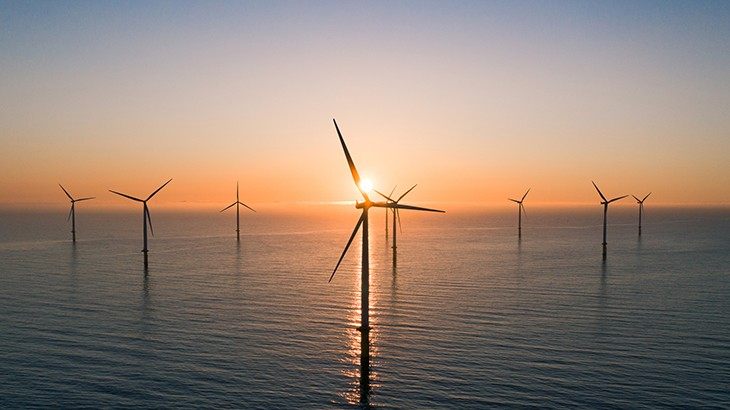 Wind turbines at sea