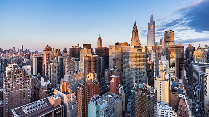 Aerial view of New York