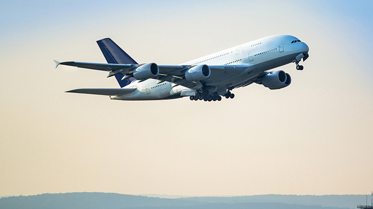 Aeroplane in the sky