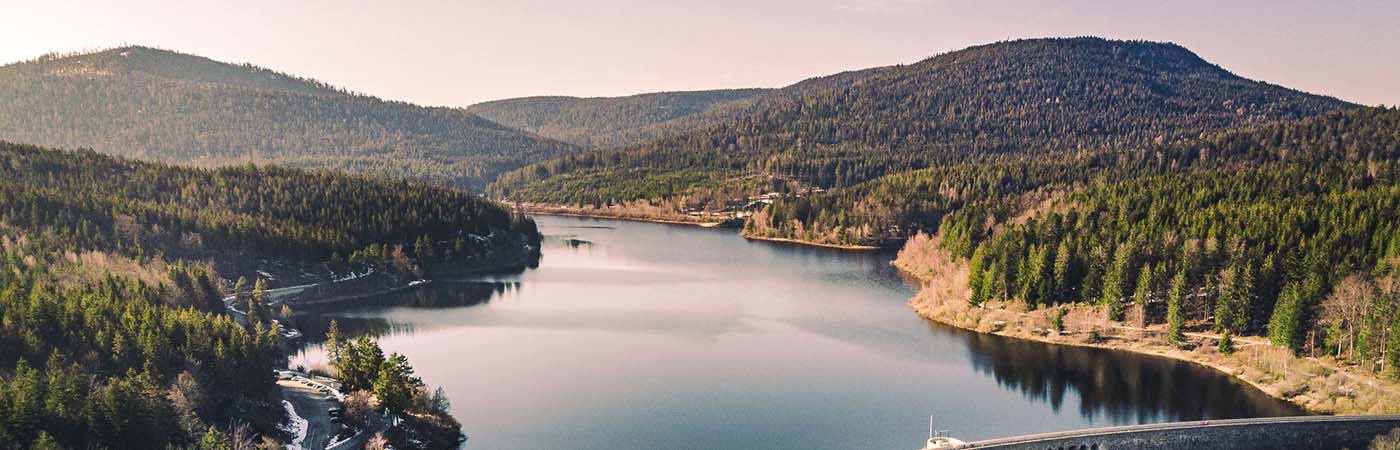 Lake and mountains