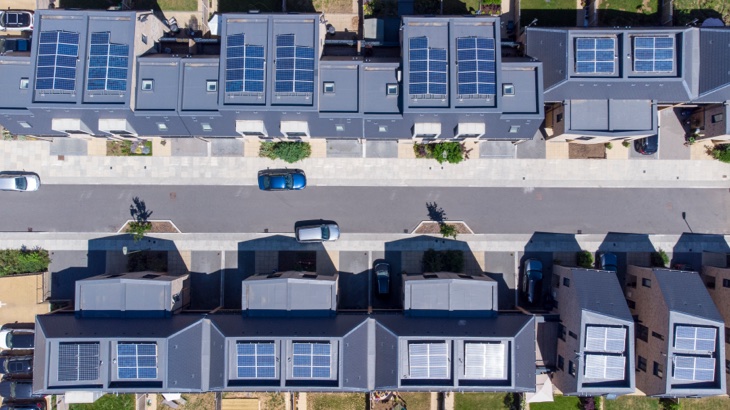 Houses with solar panels
