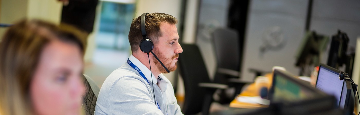 People working in a call centre