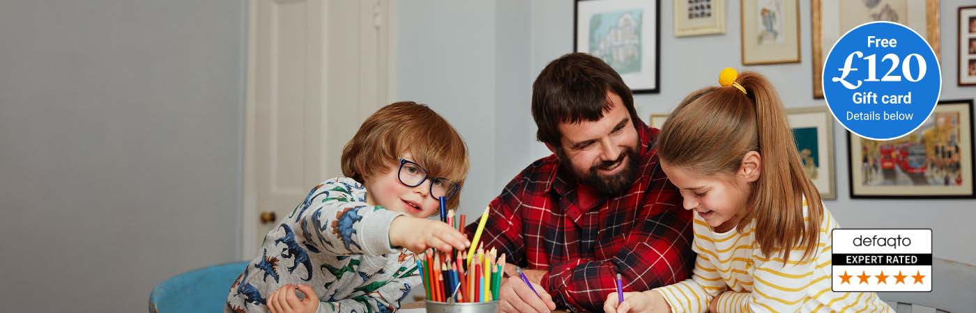 Life insurance - family at table