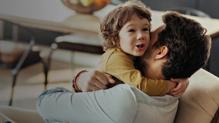Man holding child