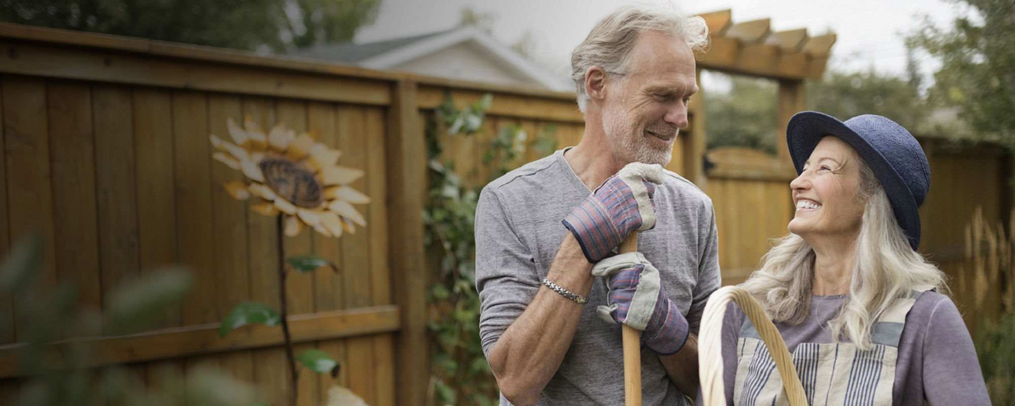 Image of couple in garden