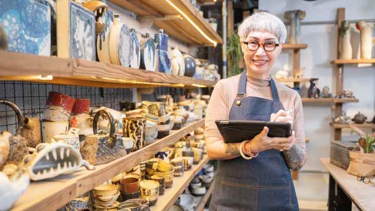 Women in a shop