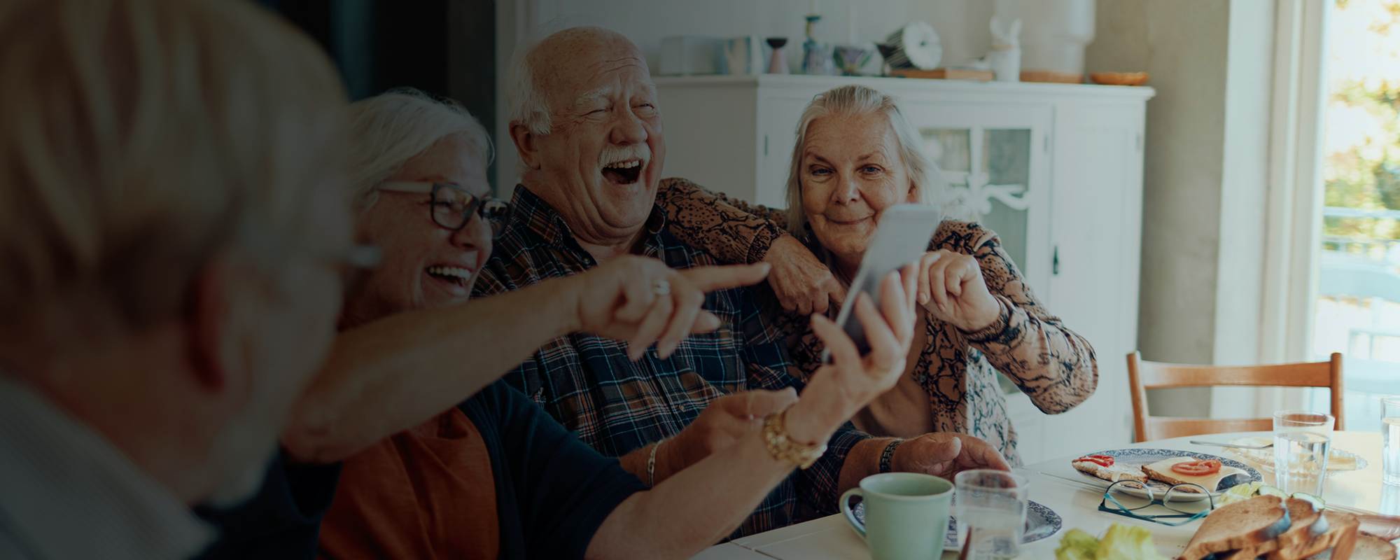 Family laughing