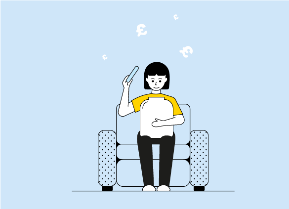 Women on sofa