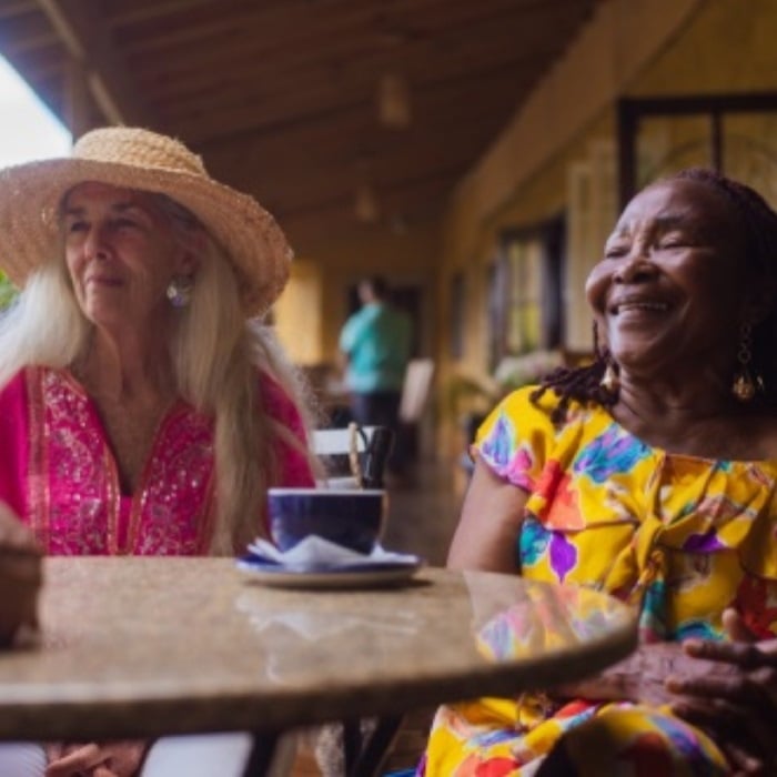 Ladies having a coffee
