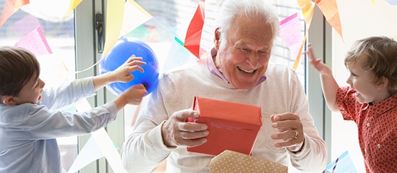 Image of a grandad and grandsons