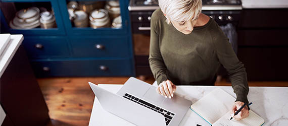 Lady writing