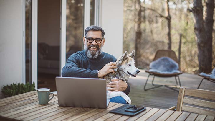 Man with dog
