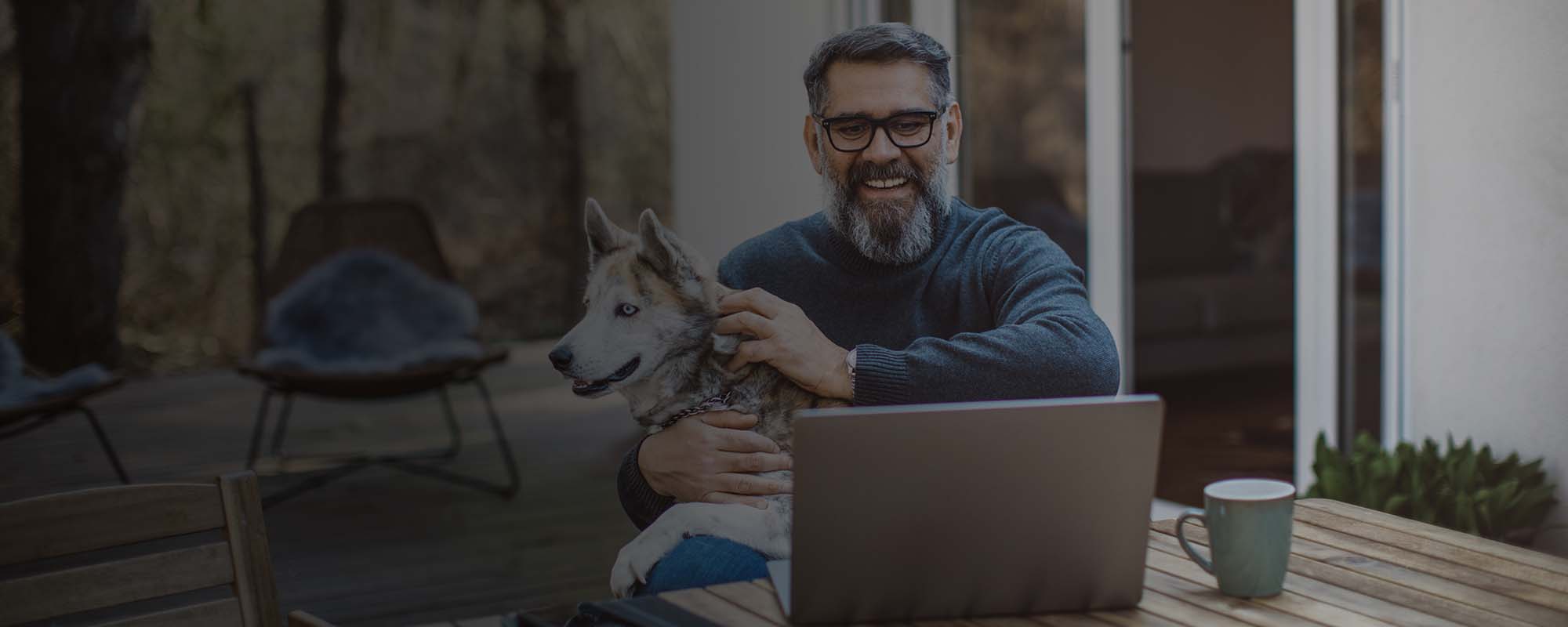 Man with dog