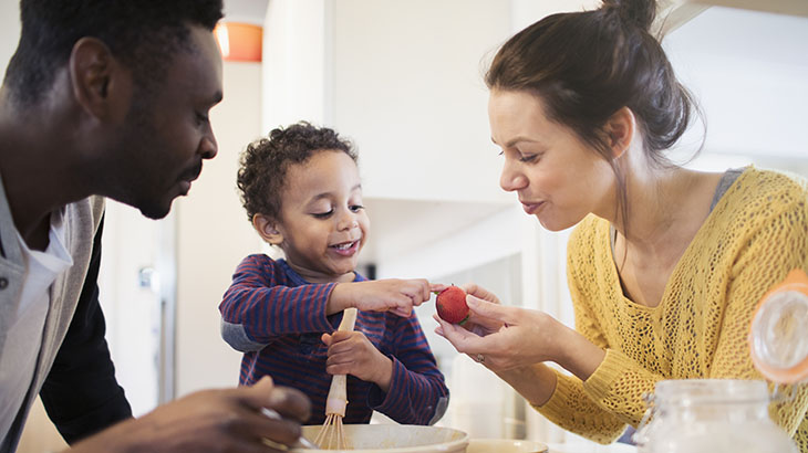 Couple with child