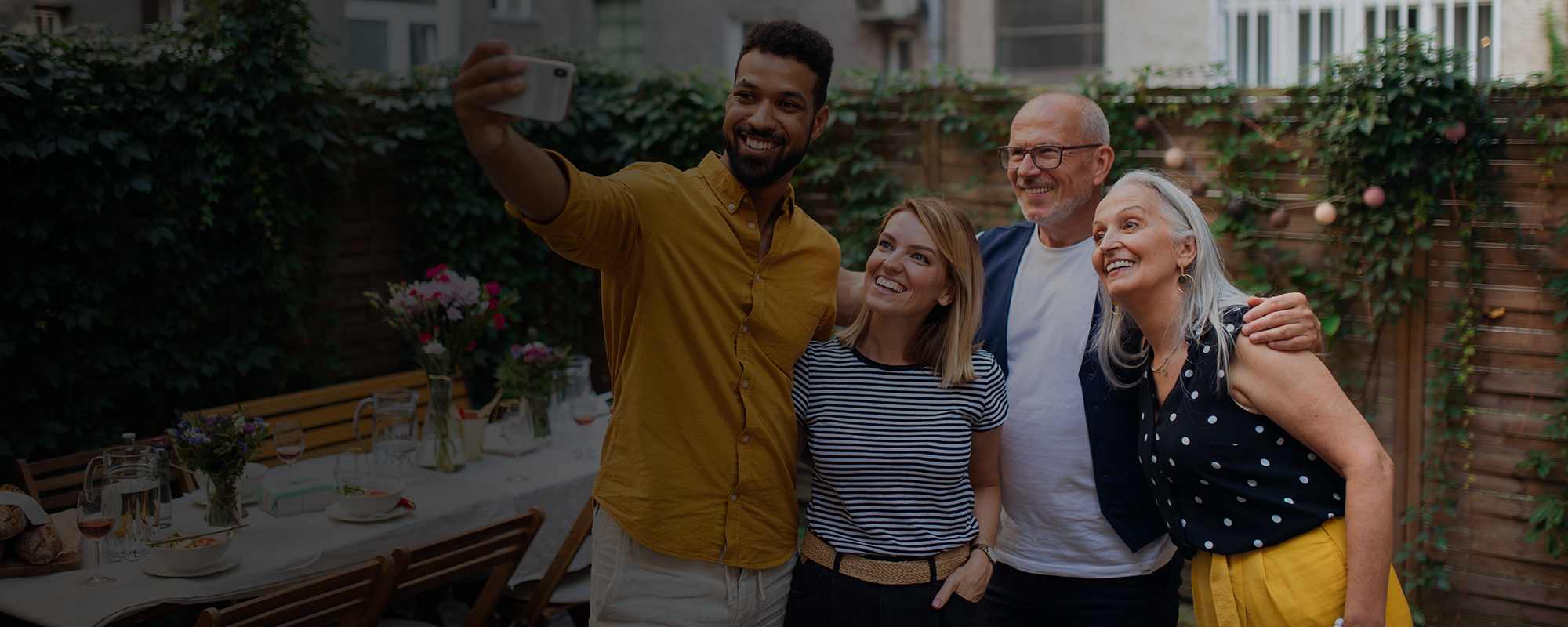 Family taking a selfie