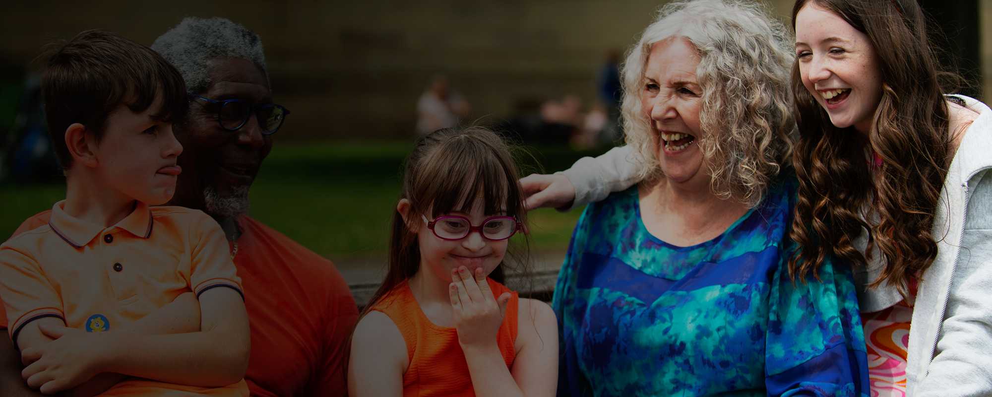 Family laughing